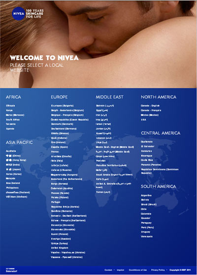 Официальный сайт Nivea