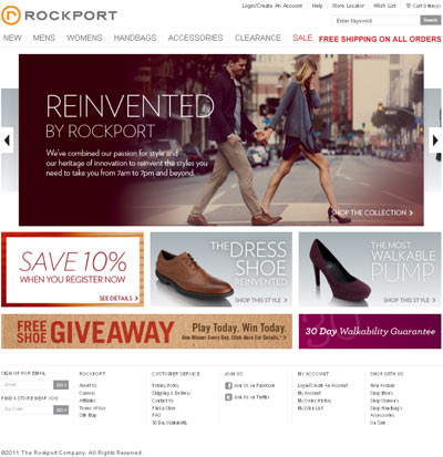 Официальный сайт Rockport