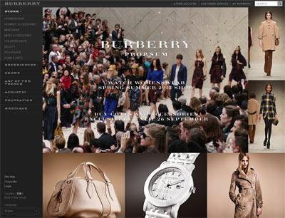 Официальный сайт Burberry