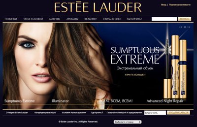 Официальный сайт Estee Lauder Россия