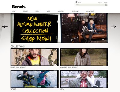 Официальный сайт Bench