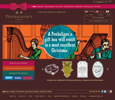 Официальный сайт Penhaligon's